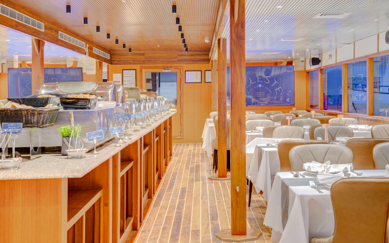 Dubai Marina Dinner Cruise with International Buffet and Live Entertainment Image 1