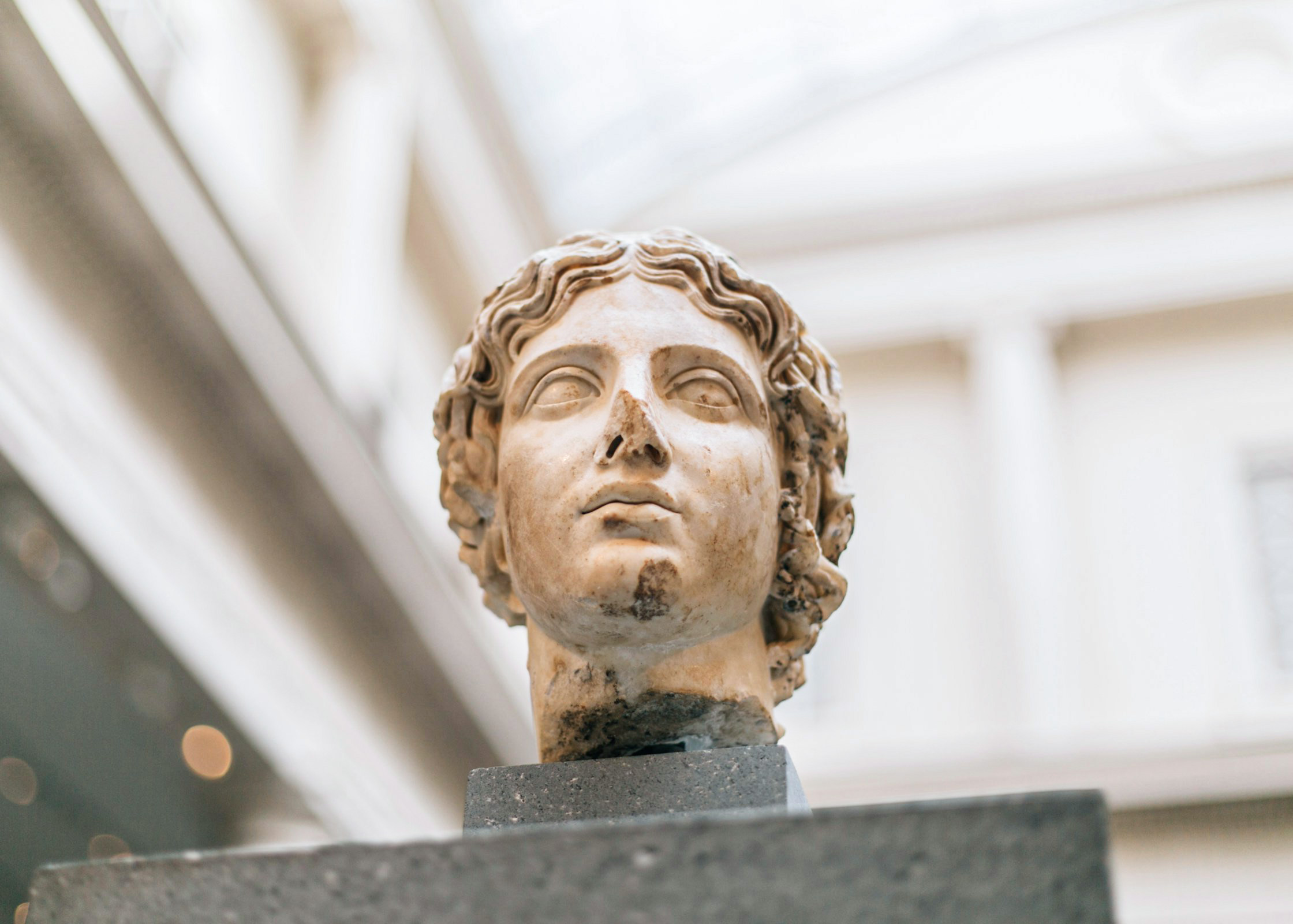 Greek and Roman sculptures at the Metropolitan Museum of Art, New York City.