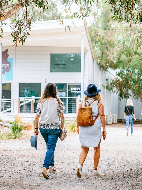 Visitors entering Koala Conservation Reserve, Phillip Island.