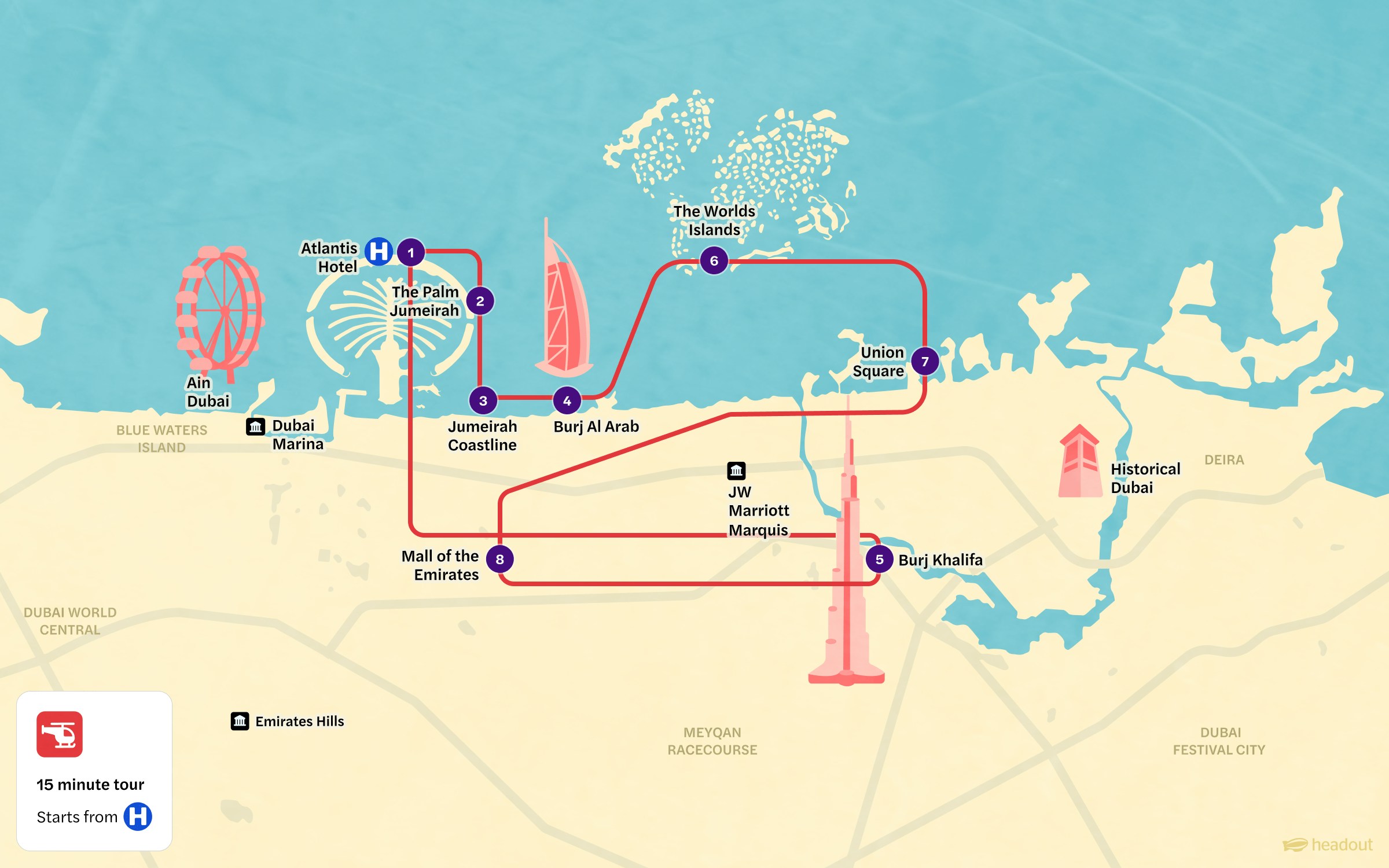Dubai Helicopter 15-min Tour