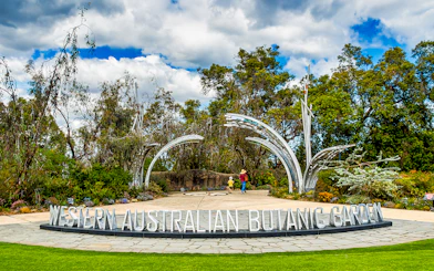 Western Australian Botanic Garden entrance in Kings Park, Perth.