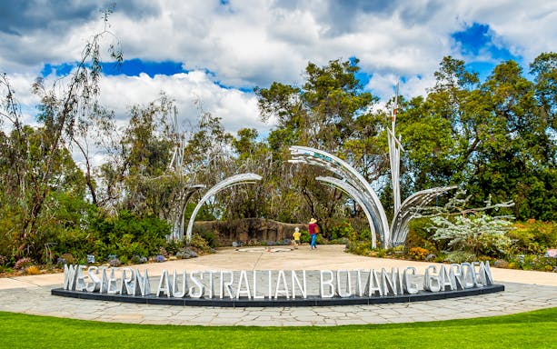 Western Australian Botanic Garden entrance in Kings Park, Perth.