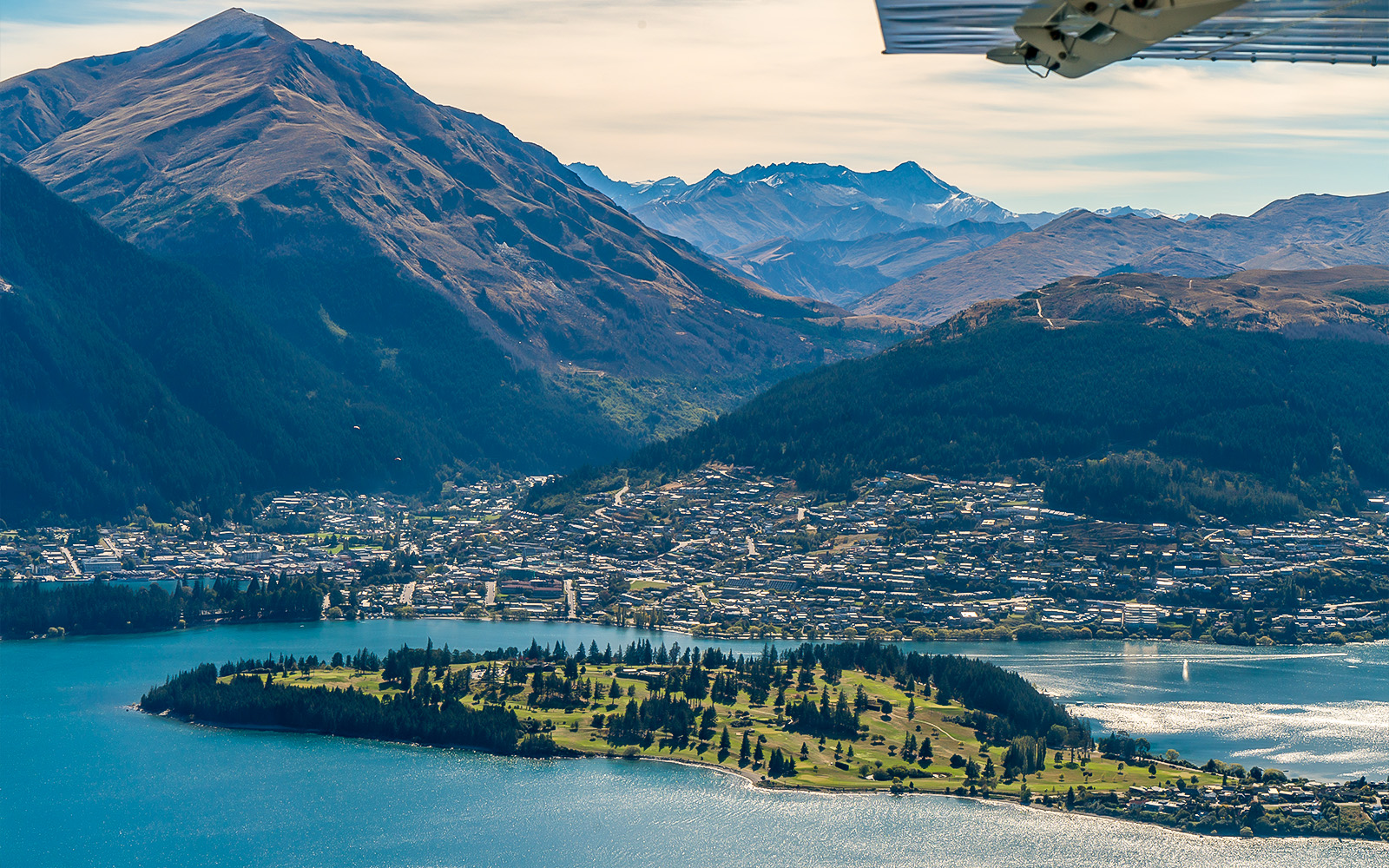 bird’s eye view of Milford Sound