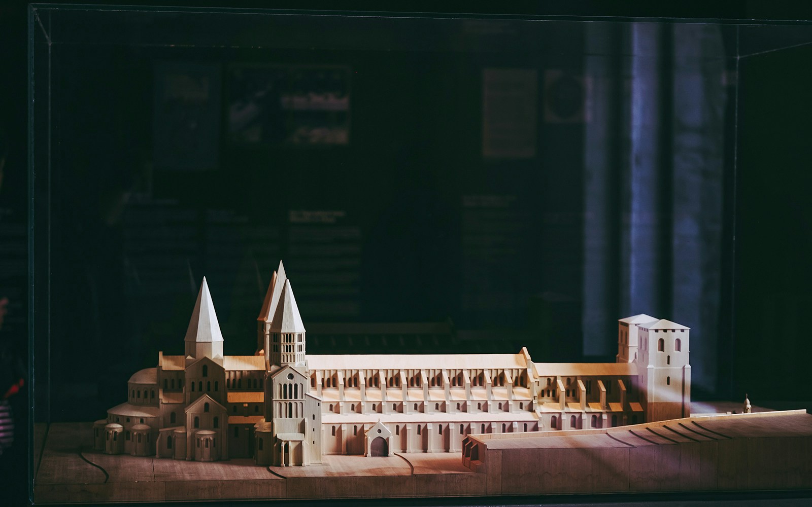 Model of Abbaye de Cluny displayed in Lyon, France.