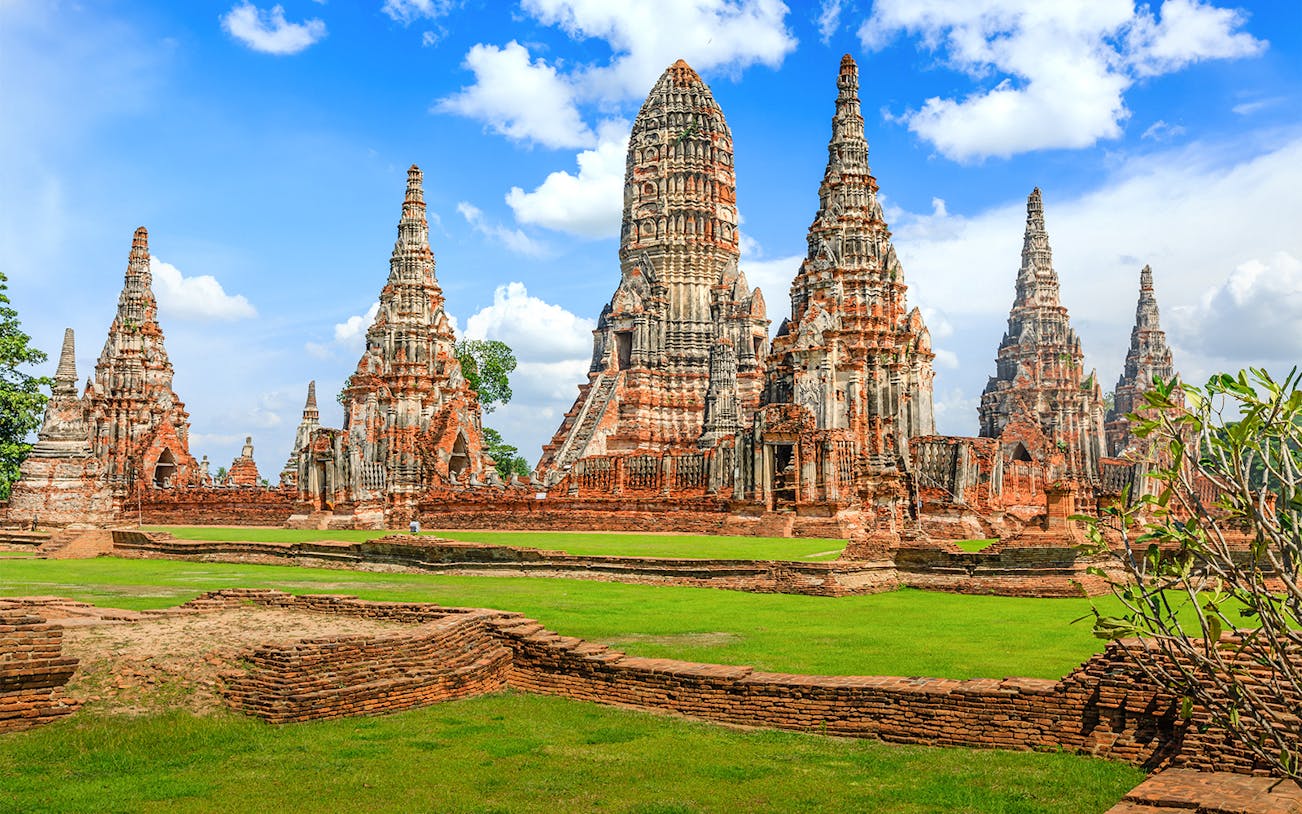Ancient temple ruins at Ayutthaya Historical Park, Thailand, part of Ayutthaya Day Tour.