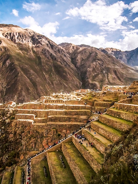 magnificent Ollantaytambo Archaeological Park in the Sacred Valley of the Incas, Peru