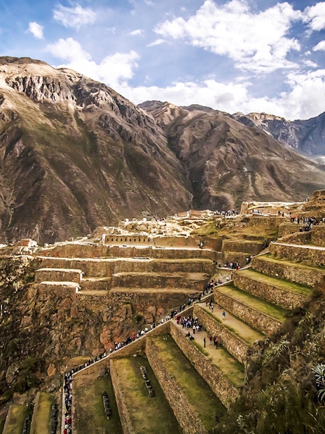magnificent Ollantaytambo Archaeological Park in the Sacred Valley of the Incas, Peru