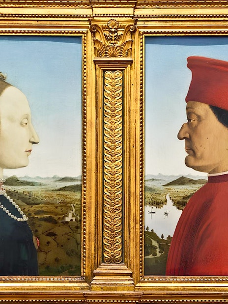 Renaissance portraits in Pitti Palace's Palatine Gallery, Florence.