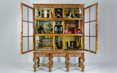Dolls’ house of Petronella Oortman, detailed interior rooms, Netherlands, late 17th century.