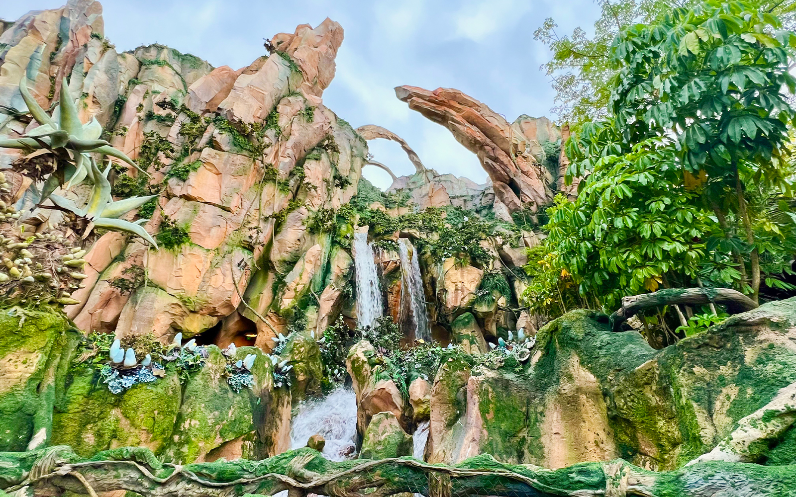 Pandora's floating mountains and waterfalls in Disney's Animal Kingdom, Orlando.