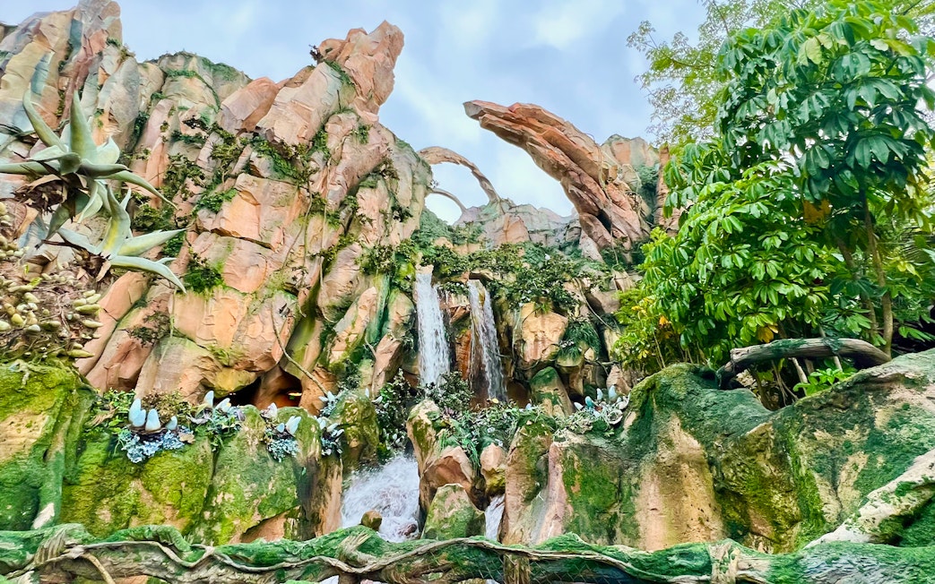 Pandora's floating mountains and waterfalls in Disney's Animal Kingdom, Orlando.