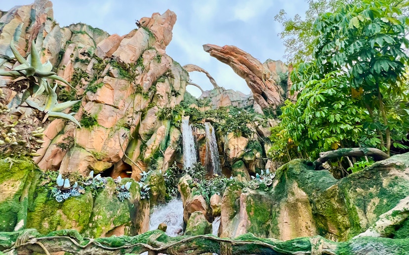Pandora's floating mountains and waterfalls in Disney's Animal Kingdom, Orlando.