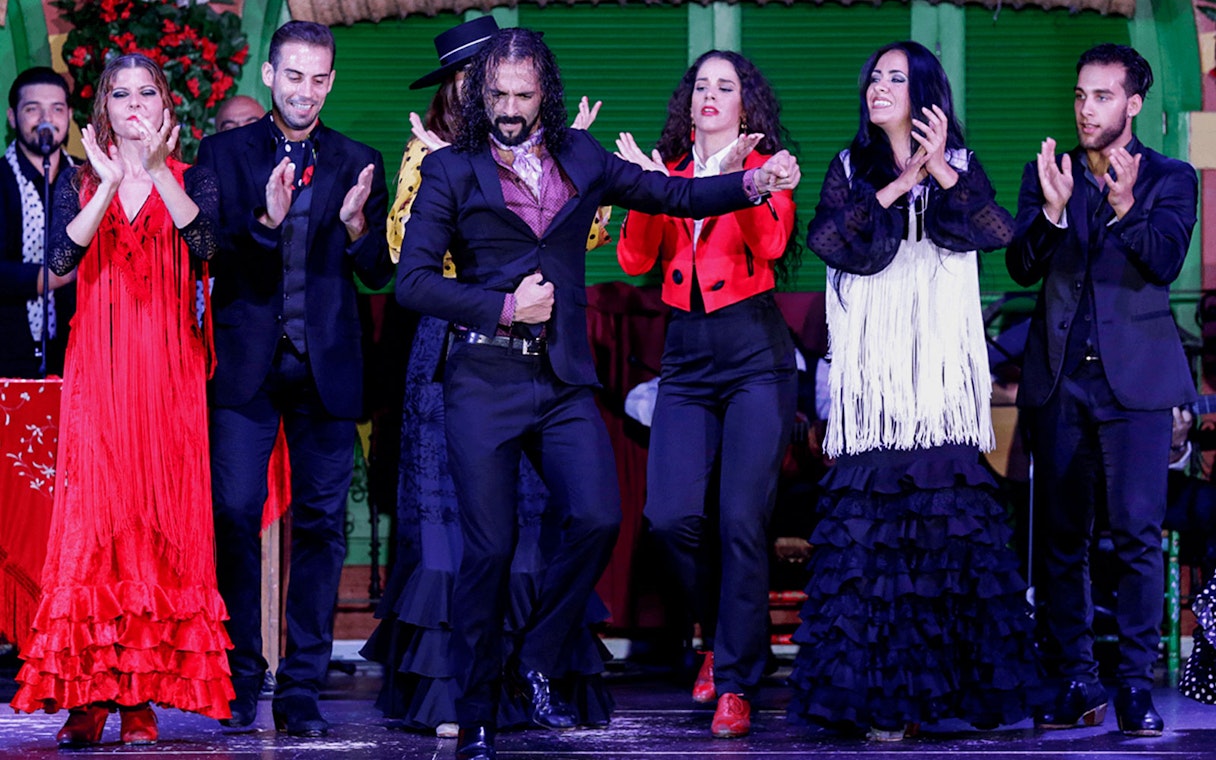 Flamenco dancers performing at Only Flamenco in Seville.