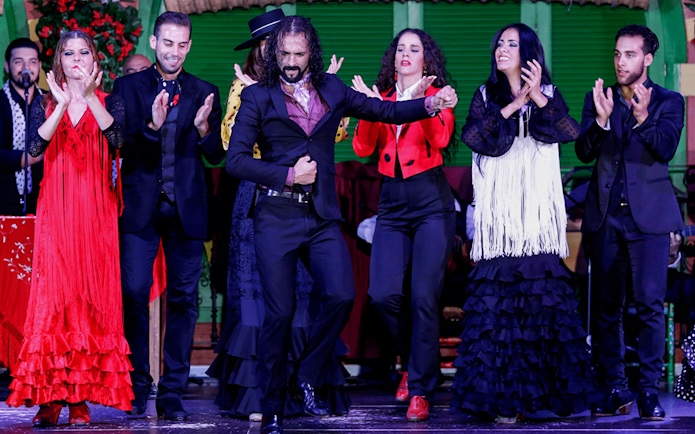 Flamenco dancers performing at Only Flamenco in Seville.