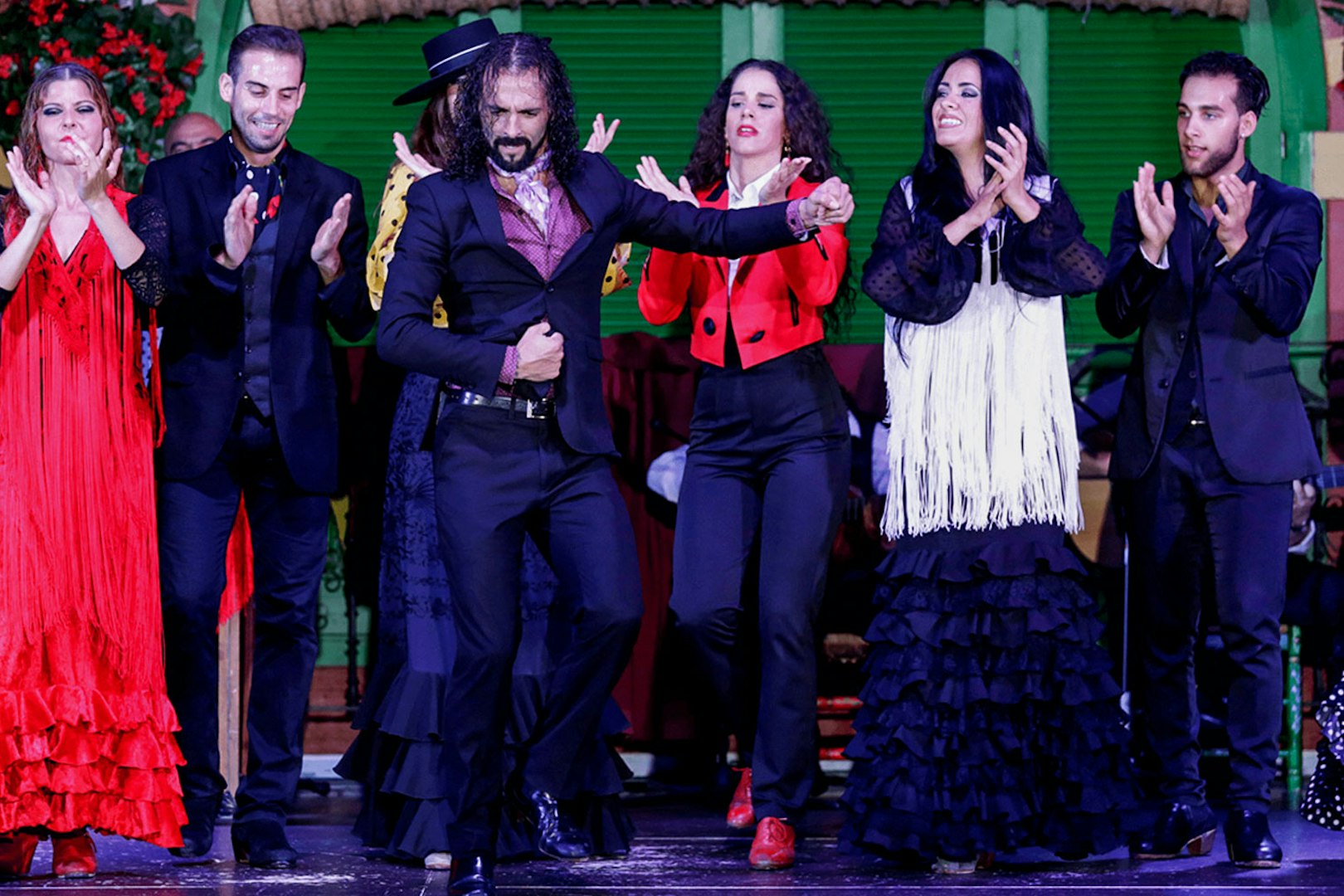 Flamenco dancers performing at Only Flamenco in Seville.