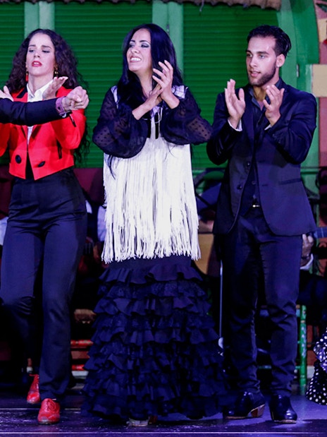 Flamenco dancers performing at Only Flamenco in Seville.
