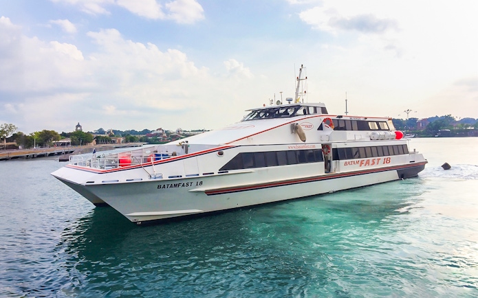 Batam Fast ferry on water route between Singapore and Desaru Coast.
