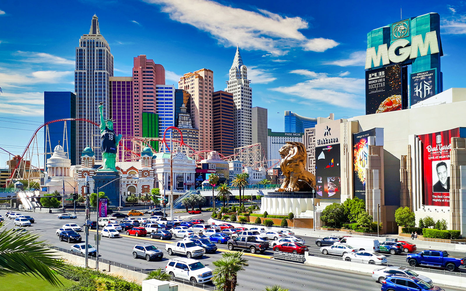 MGM Grand Garden Arena with New York-New York Hotel and Casino in Las Vegas.