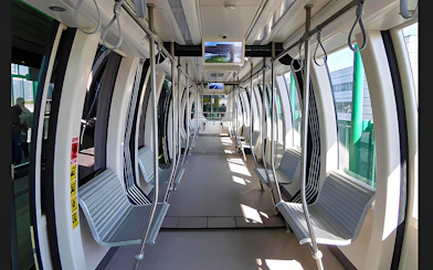 Interior of Pisamover Mini Metro with seating, Pisa Airport Transfer.