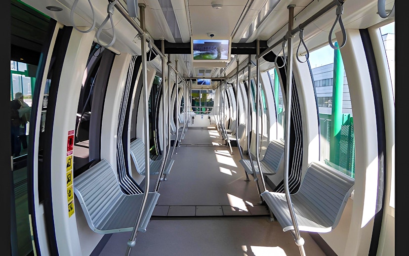 Interior of Pisamover Mini Metro with seating, Pisa Airport Transfer.