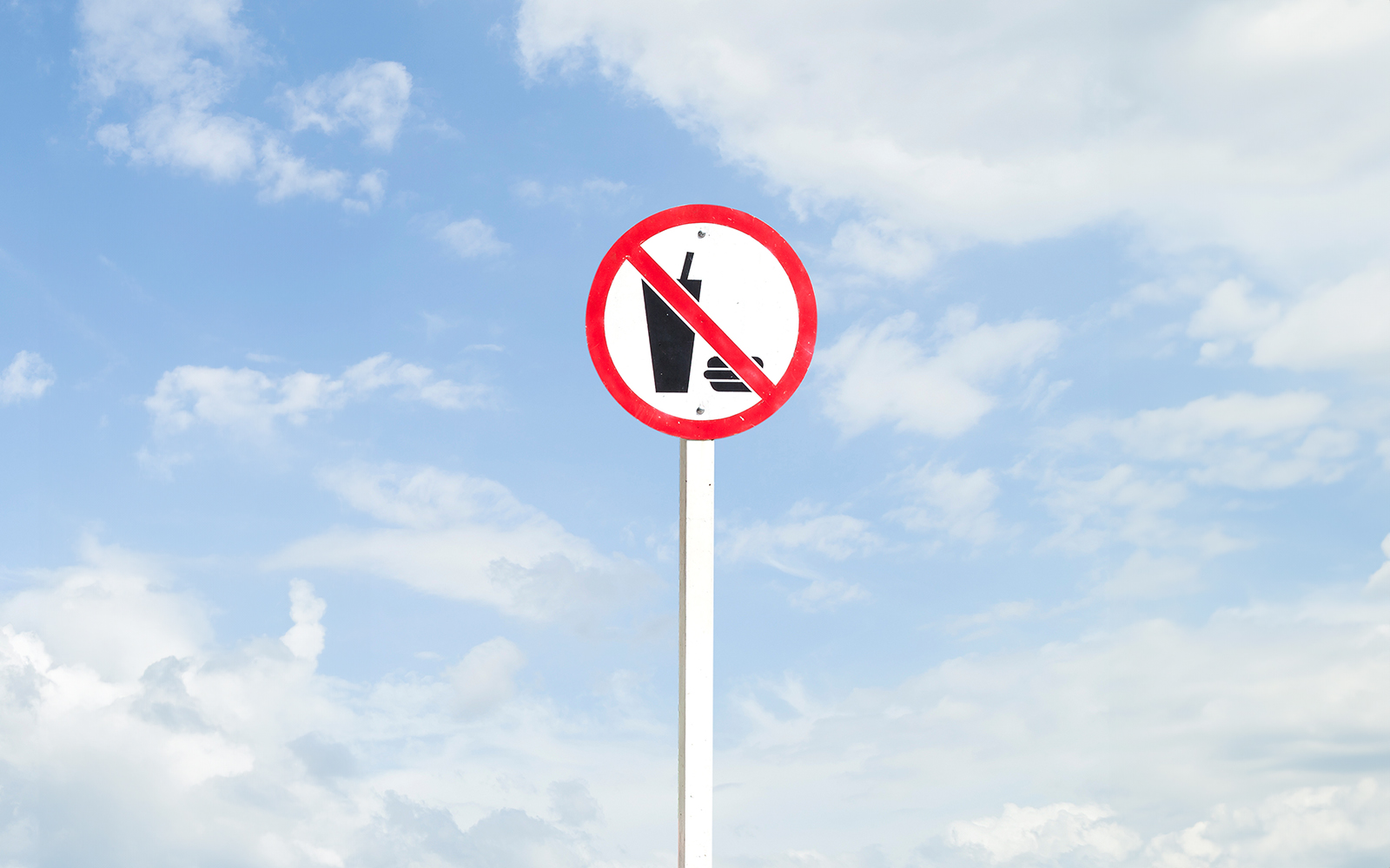 Prohibited actions eating, drinking