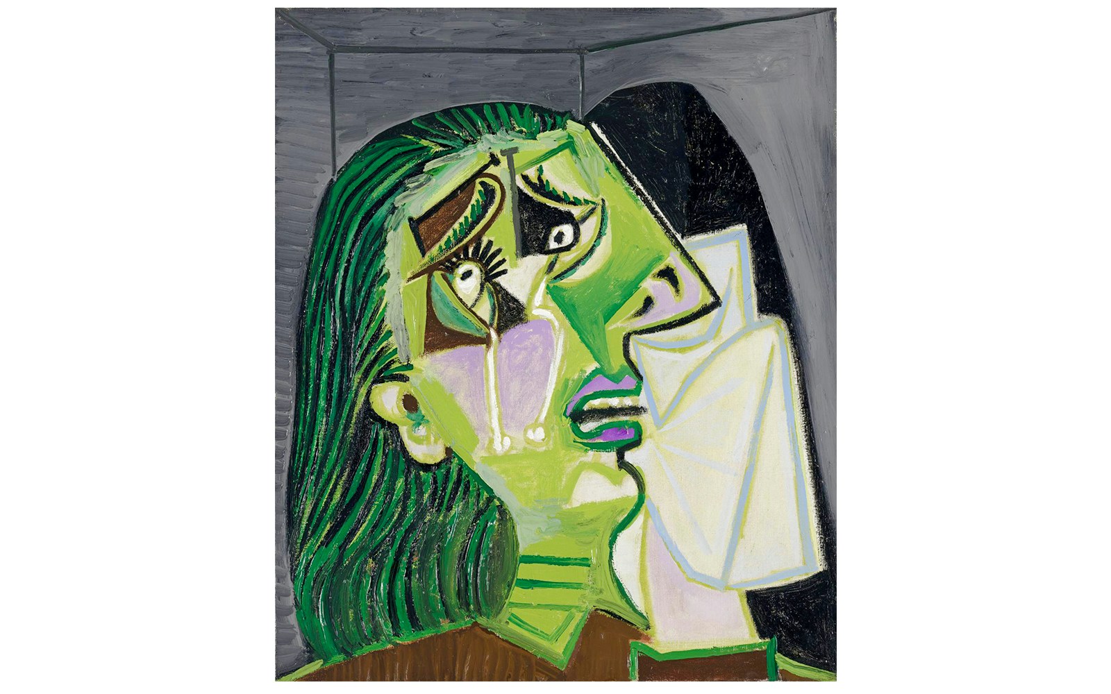 Weeping Woman painting by Picasso at National Gallery of Victoria.