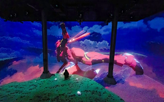 Guests viewing digital art installation at ARTECHOUSE DC.
