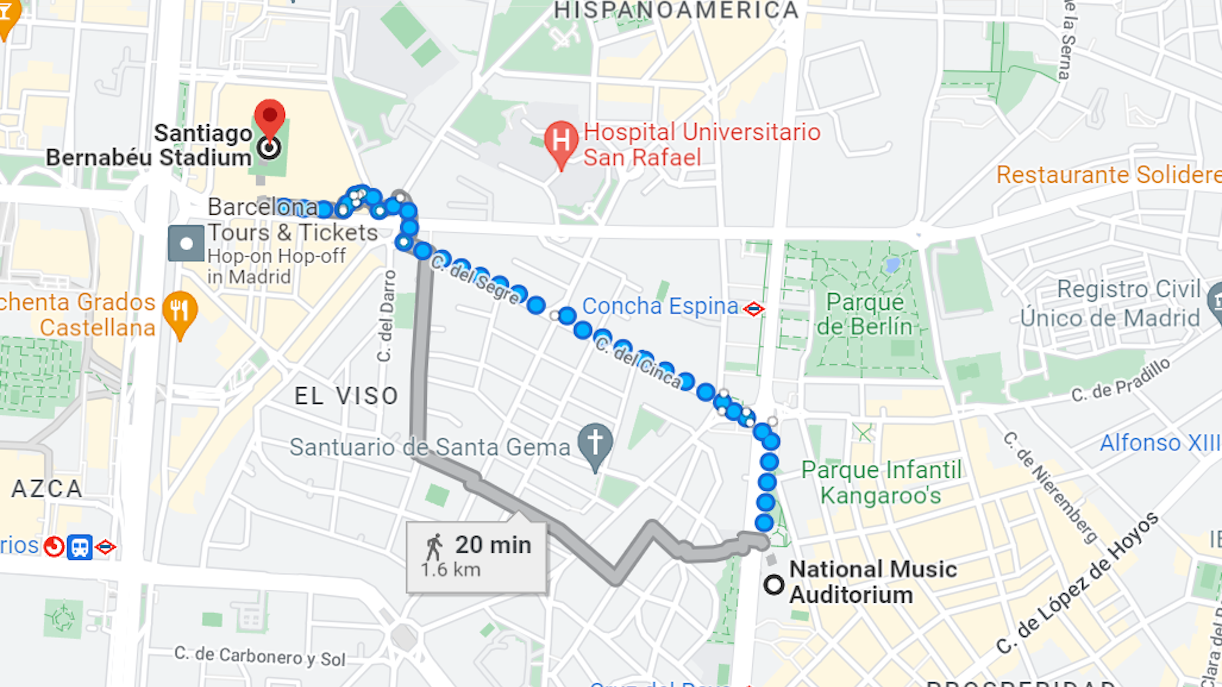 Santiago Bernabeu come arrivare