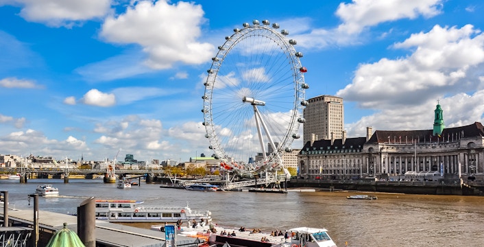 London Eye Millennium Wheel with champagne experience, UK.