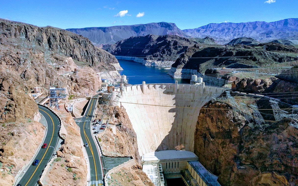 Hoover Dam with Lake Mead in the background, part of Go City: Las Vegas All-Inclusive Pass.