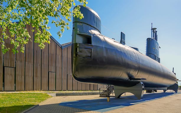 Submarine exhibit at the National Museum of Science and Technology.