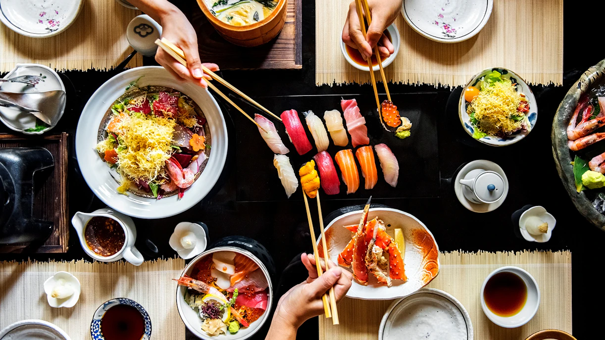 Sushi and seafood dining experience near The Langham in London's theatre district.