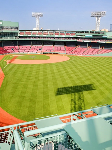 Fenway Park baseball field and stands in Boston.