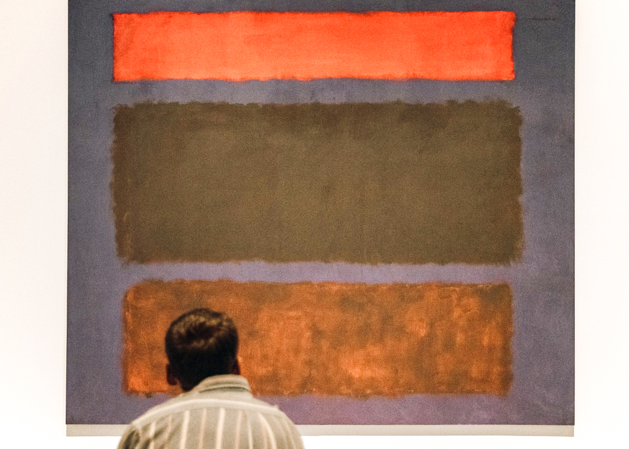 Visitors exploring Modern & Contemporary Art exhibit at the Metropolitan Museum of Art, New York City.