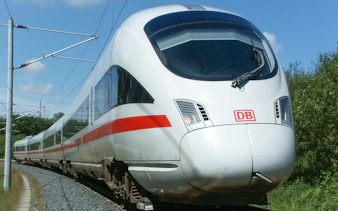 High-speed train on a track in Germany, related to Eurail Germany Mobile Pass Flex.