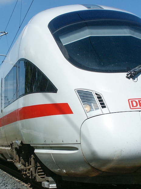 High-speed train on a track in Germany, related to Eurail Germany Mobile Pass Flex.