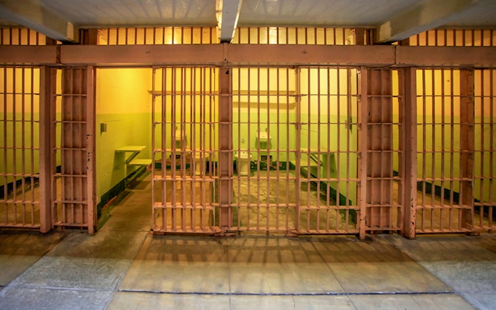 Alcatraz prison cell interior, San Francisco.