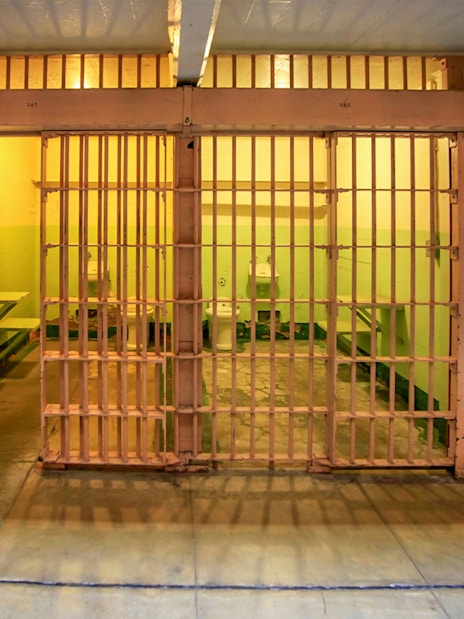 Alcatraz prison cell interior, San Francisco.