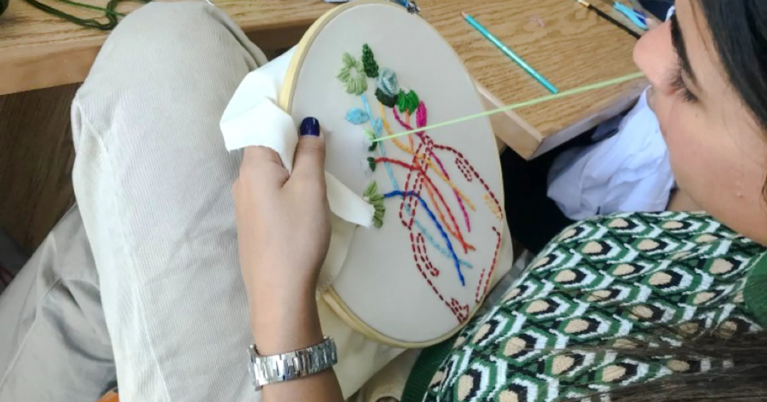 embroidery drawing workshop at village solaire-1
