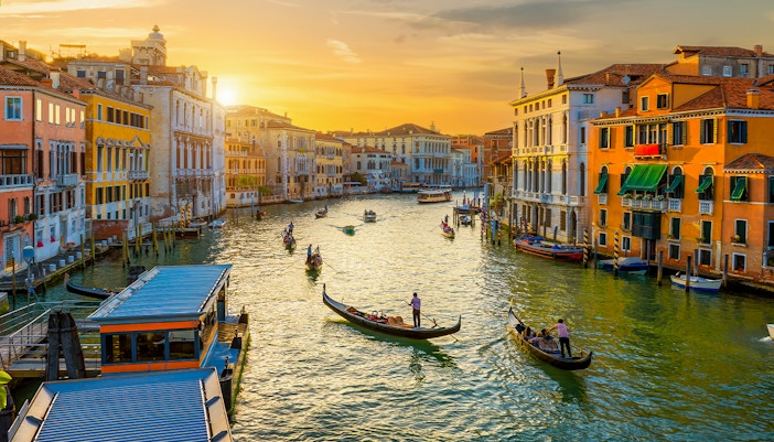 Venice Gondola during sunset ride