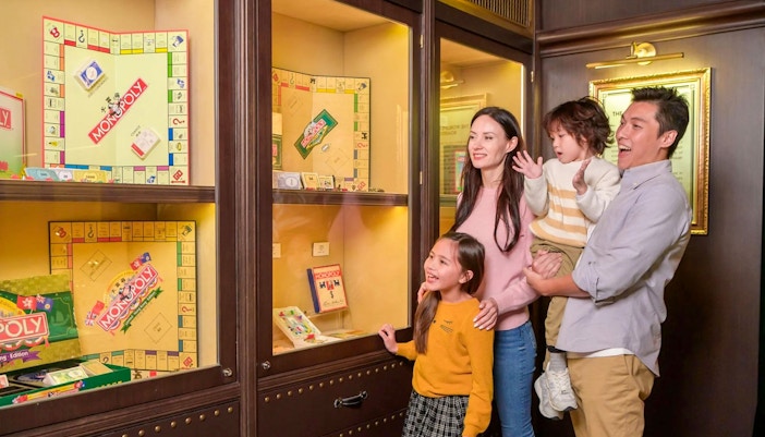 Different additions of Monopoly board games at display at Monopoly Dreams Melbourne