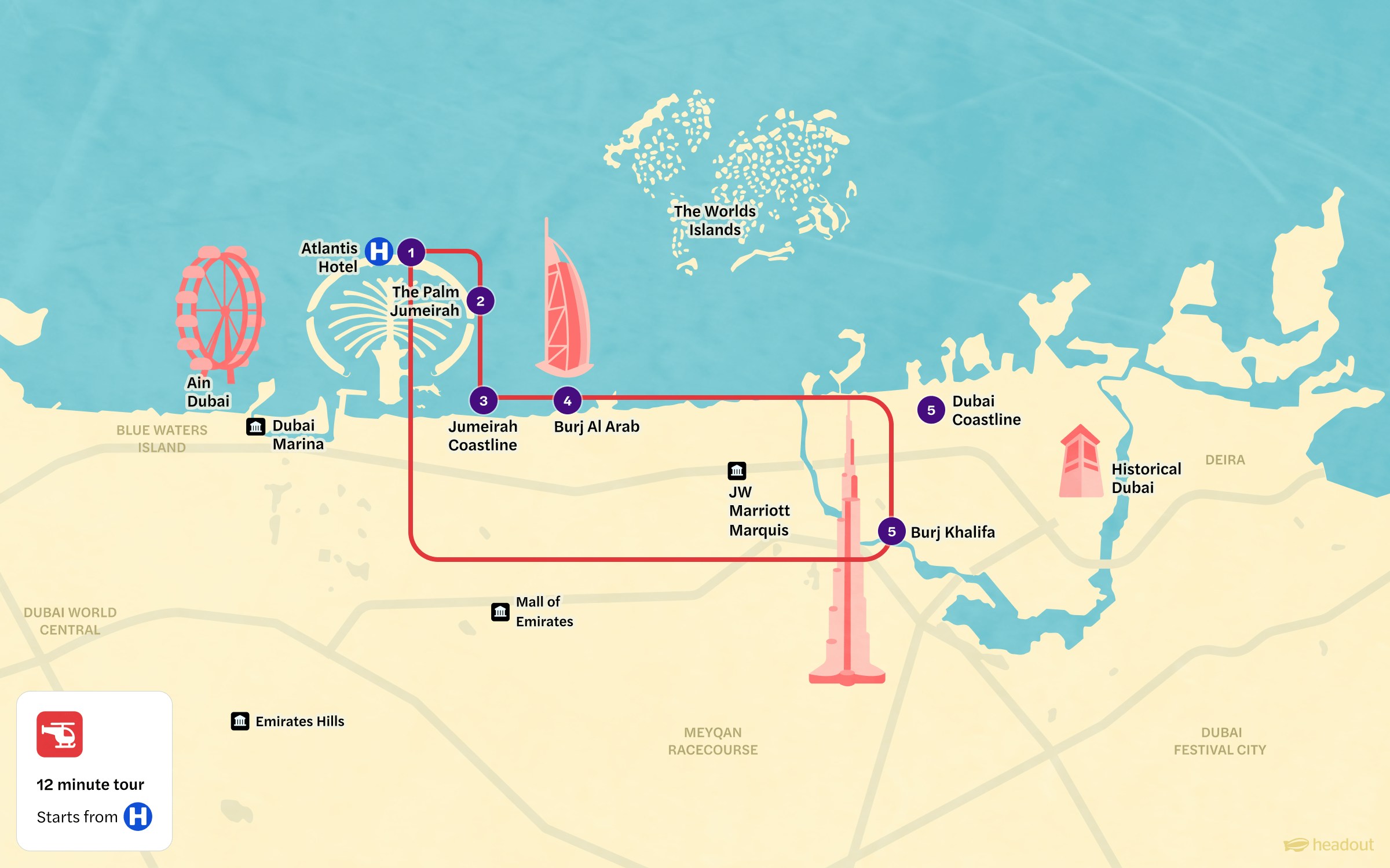Dubai Helicopter 12-min Tour