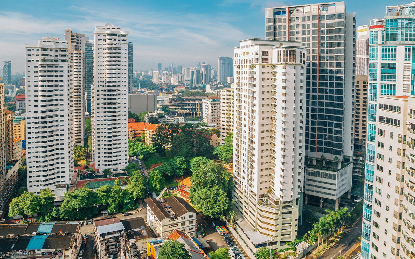 Bukit Bintang Buildings and cityscape in Kuala Lumpur