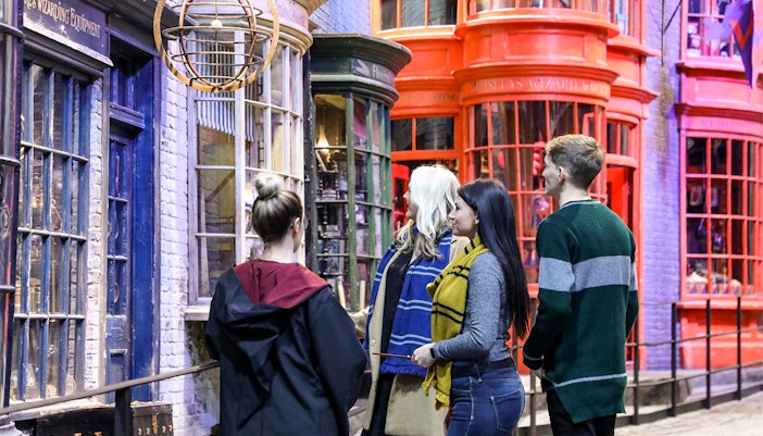 Visitors on the set of Warner Bros. The Making of Harry Potter Studio Tour