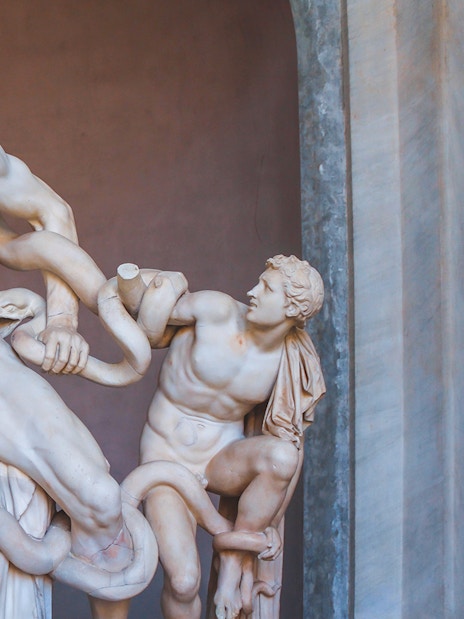 Laocoön and His Sons sculpture in Vatican Museum.