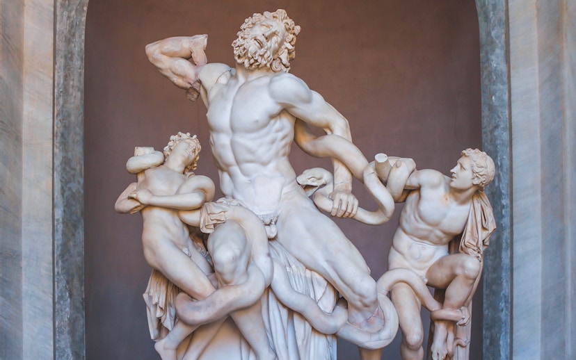 Laocoön and His Sons sculpture in Vatican Museum.