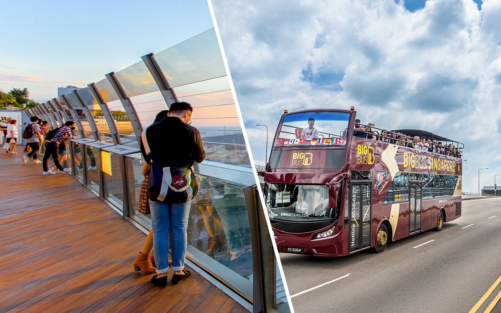 Combo (Save 10%): Marina Bay Sands SkyPark Observation Deck Tickets + Singapore Hop-On Hop-Off Bus Tour