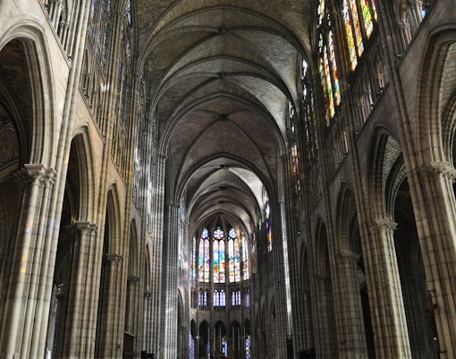 Gothic Interior of Basilica of Saint-Denis
