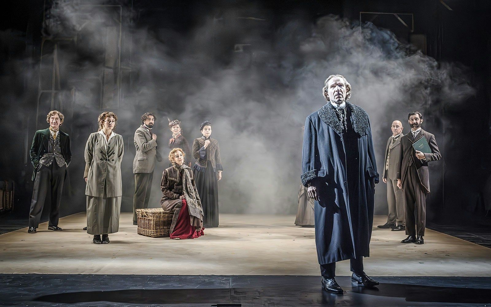 Performers on stage in Grace Pervades West End show, London.