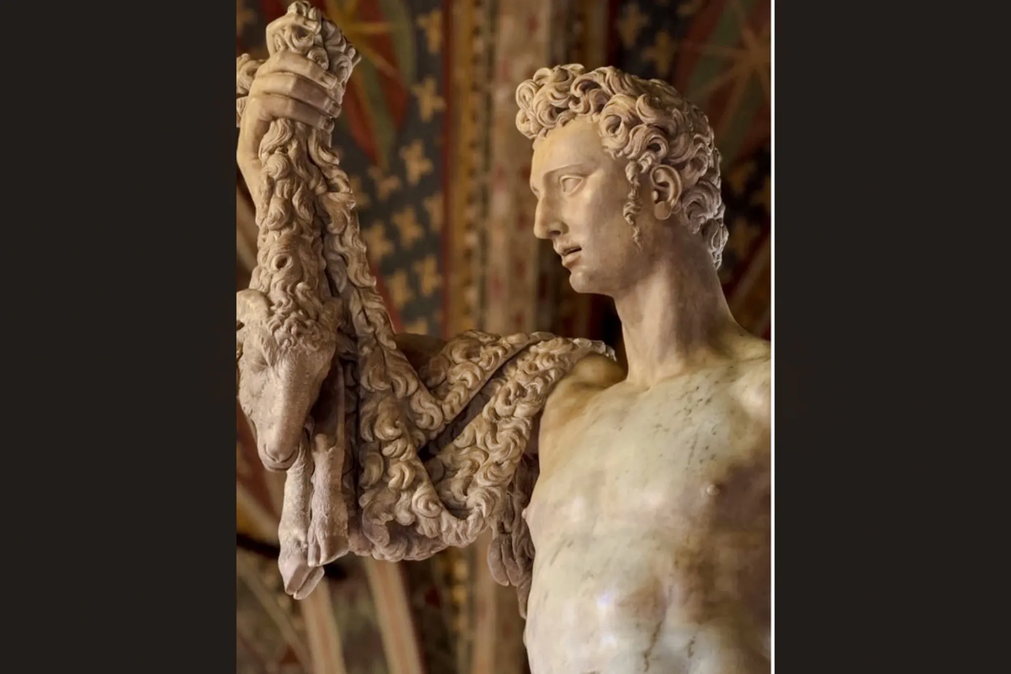 Statue of Hercules holding the Nemean Lion skin, Palazzo Vecchio tour, Rome.